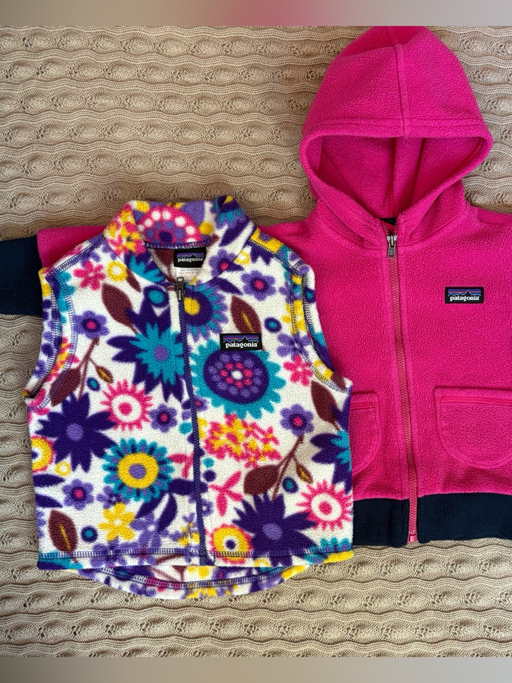Patagonia 12M-18M Fleece Bundle Vest + Hoodie - Picture 7 of 7